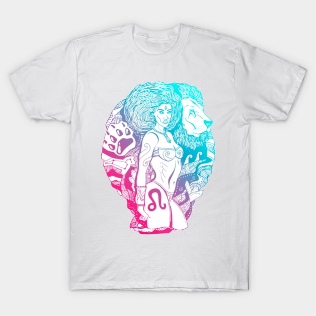 Dual Color Leo Beauty T-Shirt by kenallouis